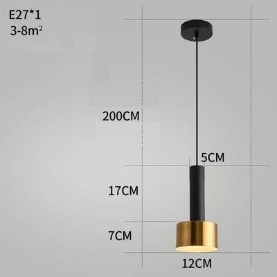 Suspension design à LED en métal style Loft Light - vue 10 sur 13