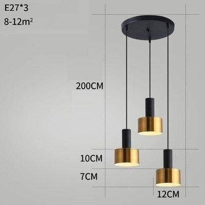 Suspension design à LED en métal style Loft Light - vue 6 sur 13