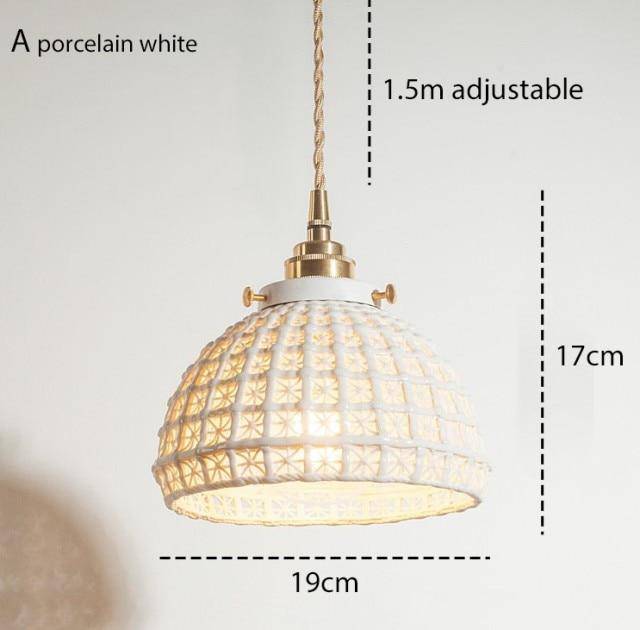 pendant light LED design lampshade in colored ceramic Festival