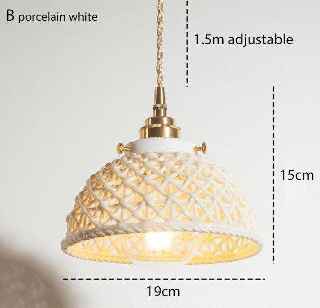 pendant light LED design lampshade in colored ceramic Festival