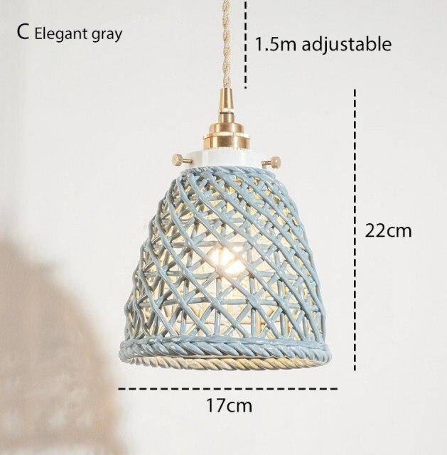 pendant light LED design lampshade in colored ceramic Festival