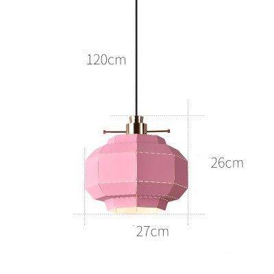 Suspension design LED en métal coloré style scandinave