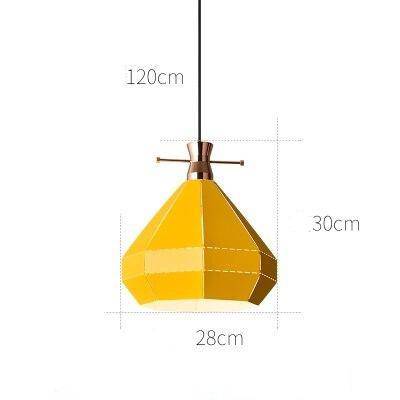 Suspension design LED en métal coloré style scandinave