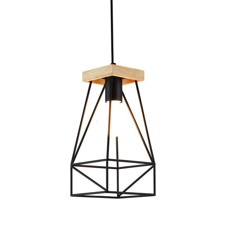 pendant light Scandinavian style metal cage LED design