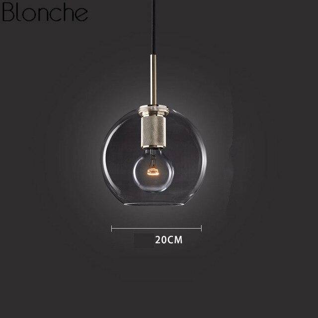 Suspension design LED en verre arrondi au style Loft Industriel - vue 3 sur 8