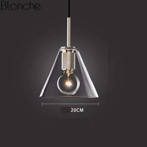 Suspension design LED en verre arrondi au style Loft Industriel - vue 6 sur 8