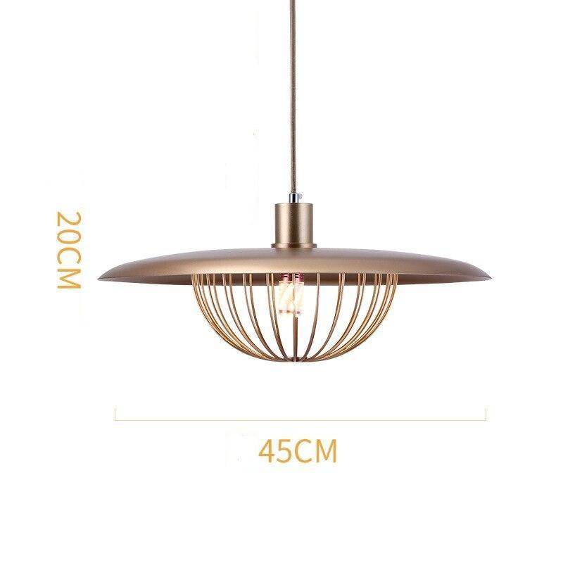 Suspension design LED en métal avec chapeau au style vintage