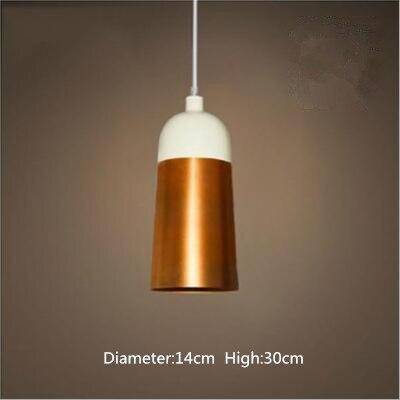 Lámpara de suspensión design LED con pantalla metálica redondeada con bordes dorados Loft