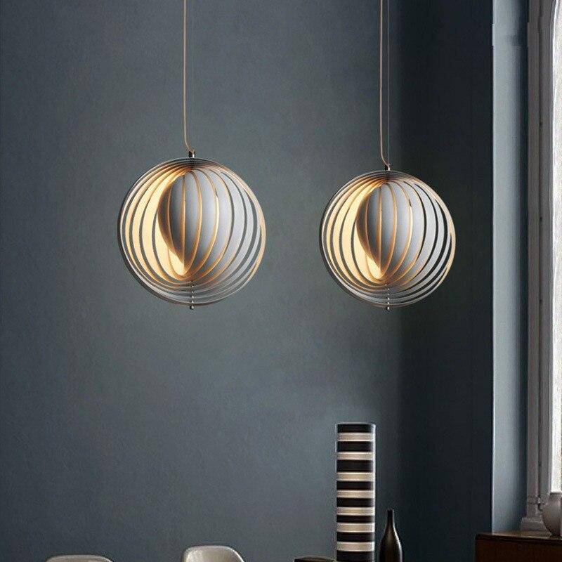 pendant light LED design with lampshade spherical loft style