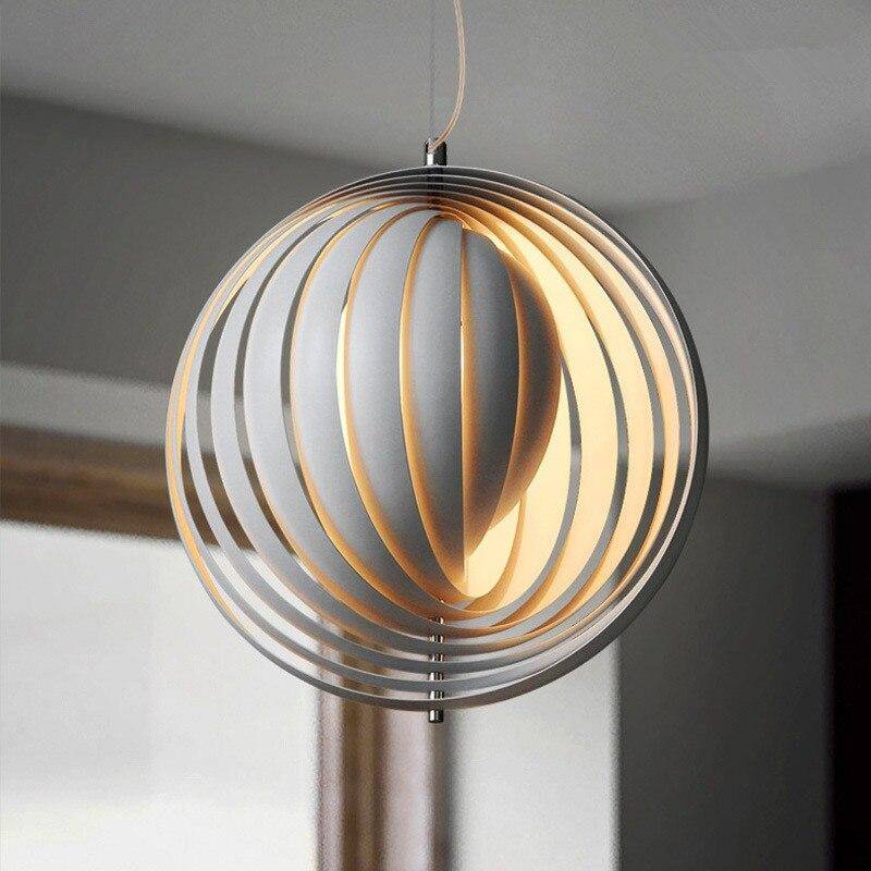 Suspension design LED avec abat-jour sphérique style Loft - vue 7 sur 8
