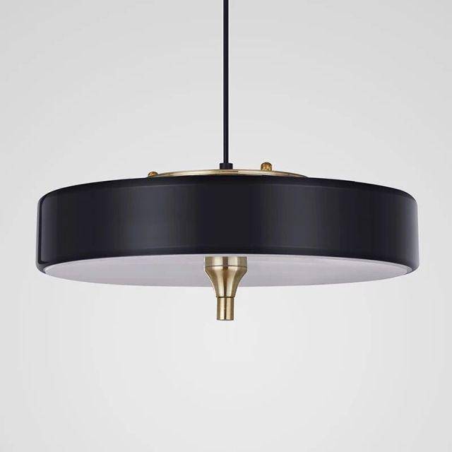 Suspension design LED avec abat-jour circulaire en métal style Juna - vue 6 sur 9