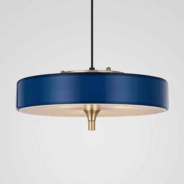pendant light LED design with lampshade circular metal Juna style