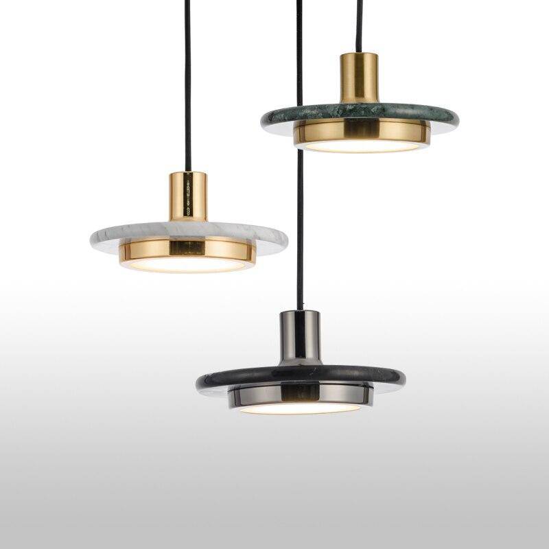 Suspension design LED avec abat-jour en forme de disque chromé Luxury - vue 5 sur 9
