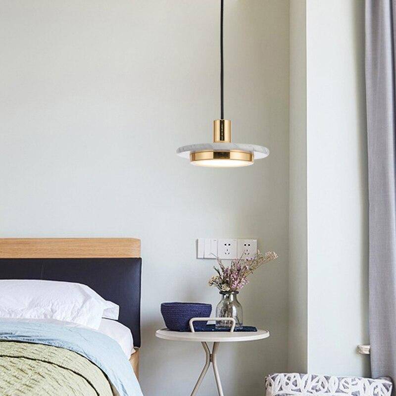 Suspension design LED avec abat-jour en forme de disque chromé Luxury - vue 4 sur 9