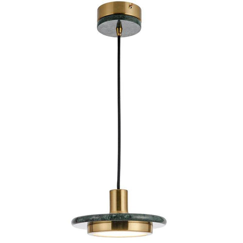Suspension design LED avec abat-jour en forme de disque chromé Luxury - vue 9 sur 9