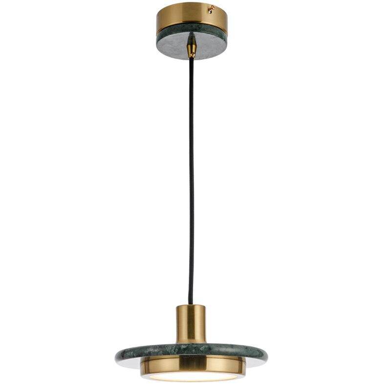 Suspension design LED avec abat-jour en forme de disque chromé Luxury