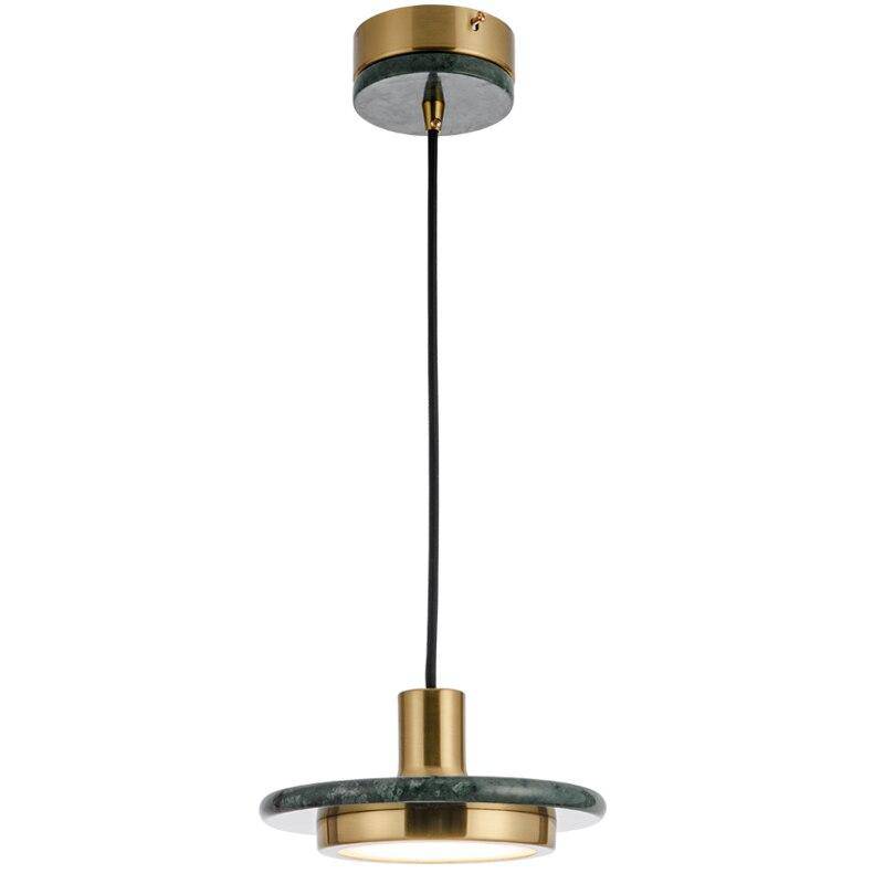 pendant light LED design with lampshade in the shape of a chrome disc Luxury