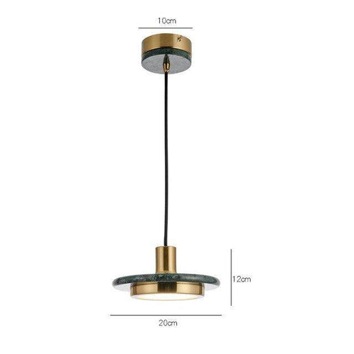 Suspension design LED avec abat-jour en forme de disque chromé Luxury - vue 7 sur 9