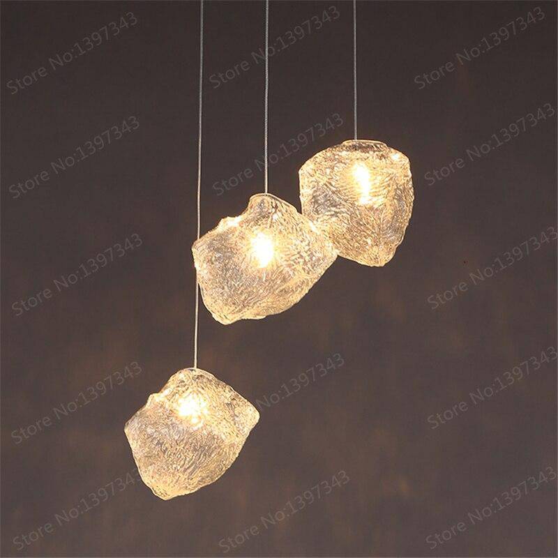 pendant light LED light stone design