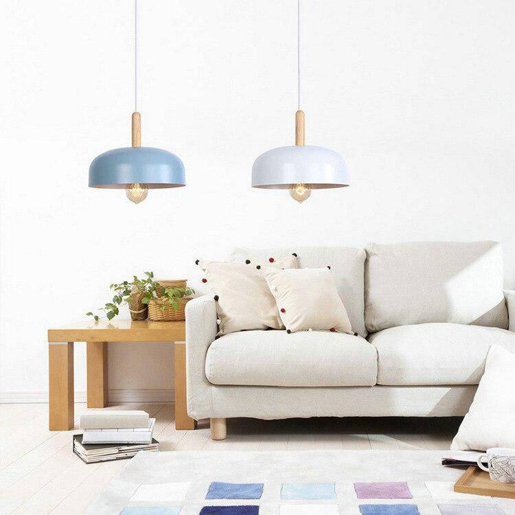 pendant light LED design with lampshade colored metal Loft