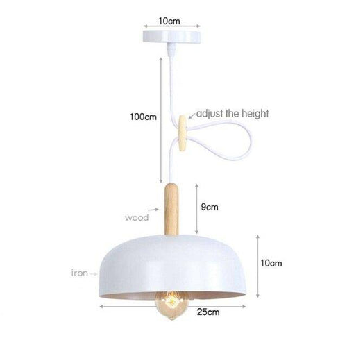 Suspension design à LED avec abat-jour en métal coloré Loft - vue 8 sur 8
