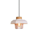 Suspension design LED avec abat-jour cage métal colorée Loft