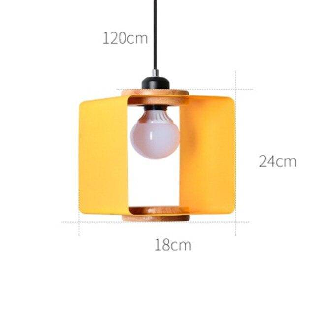 Lámpara de suspensión design LED con cubo metálico de color Loft
