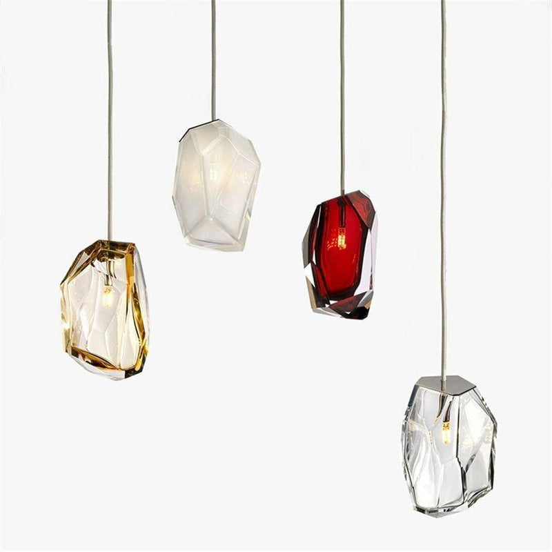 pendant light Luxury colored crystal glass LED design