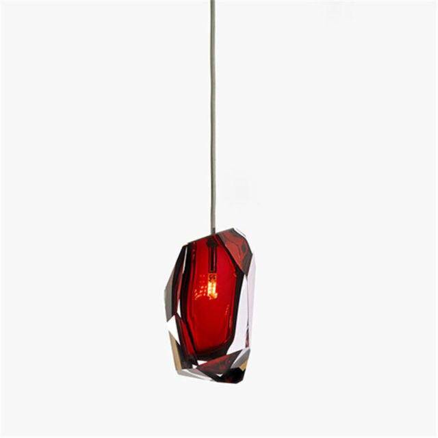 pendant light Luxury colored crystal glass LED design