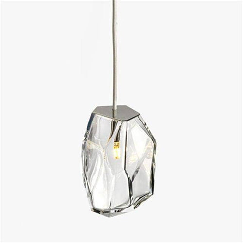 Suspension design à LED en verre cristal coloré Luxury - vue 8 sur 10
