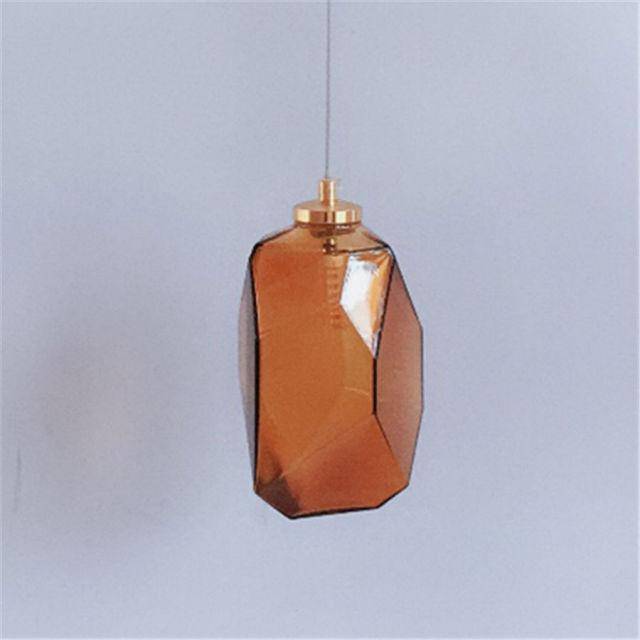 pendant light Luxury colored crystal glass LED design