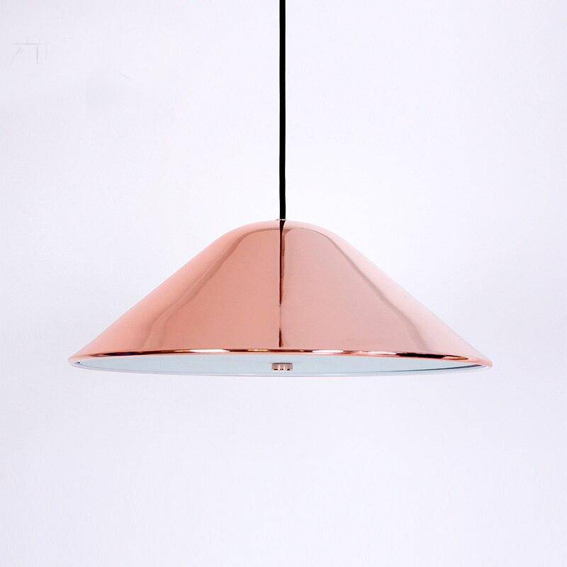 Lámpara de suspensión design LED con pantalla redonda oro rosa Loft