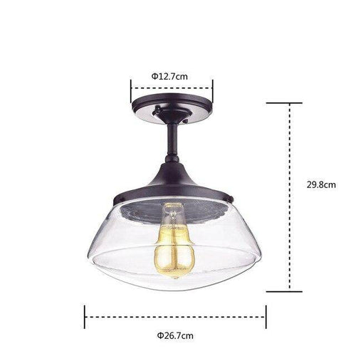pendant light black LED backlight with lampshade glass