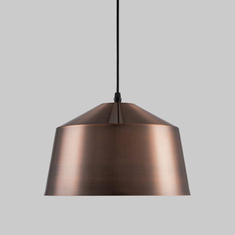 Lámpara de suspensión design LED con pantalla de cobre Estilo Loft