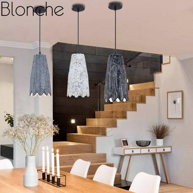 pendant light LED colored ceramic shapes