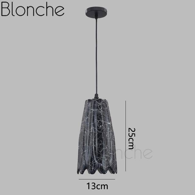 pendant light LED colored ceramic shapes