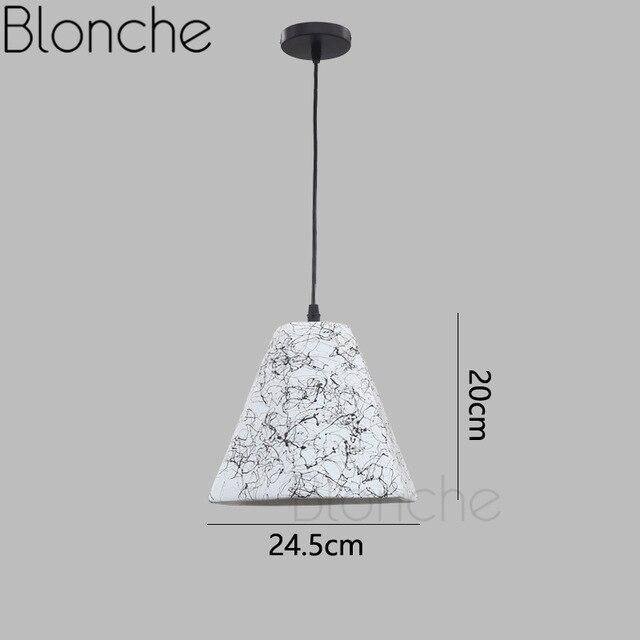 pendant light LED colored ceramic shapes