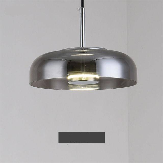 Suspension design à LED avec abat-jour en verre et finitions Luxury