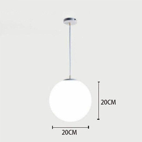 Suspension design à LED en verre blanc Loft - vue 7 sur 10