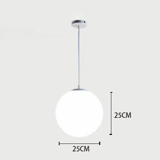 pendant light Loft white glass LED design