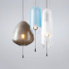 Suspension LED design formes en verre coloré Loft