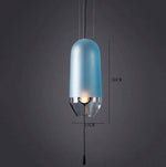 Suspension LED design formes en verre coloré Loft