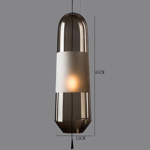 Suspension LED design formes en verre coloré Loft