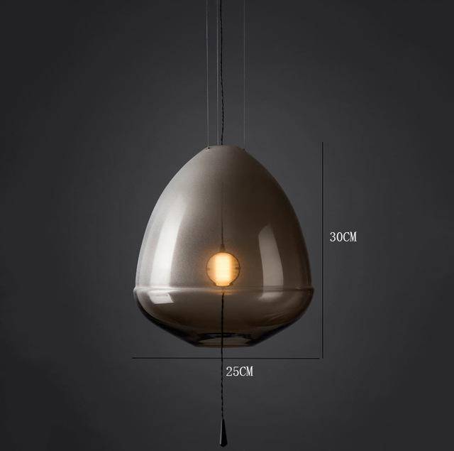 Suspension LED design formes en verre coloré Loft - vue 7 sur 15