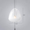 Suspension LED design formes en verre coloré Loft