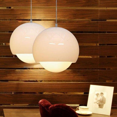 Suspension moderne à LED avec abat-jour métal Moon