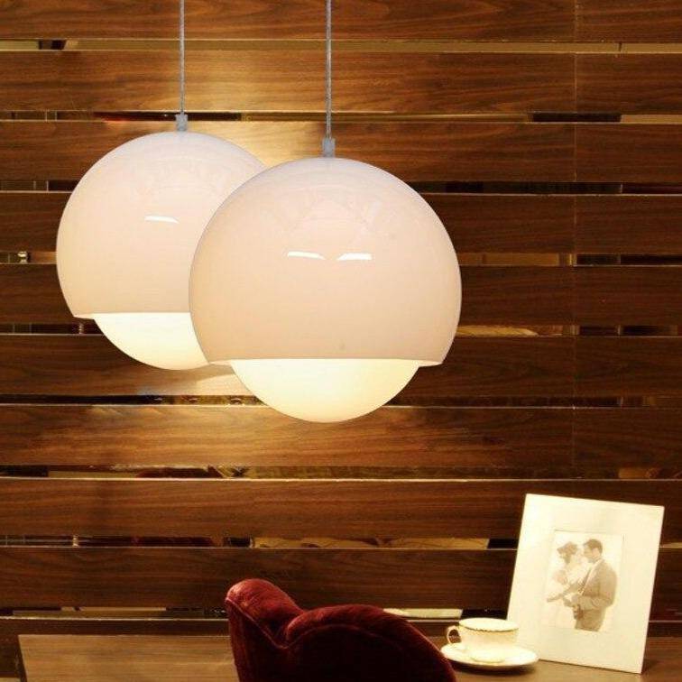 Suspension moderne à LED avec abat-jour métal Moon - vue 3 sur 5