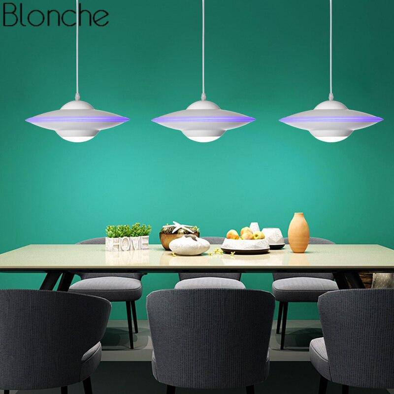 pendant light LED design with lampshade saucer metal Industrial