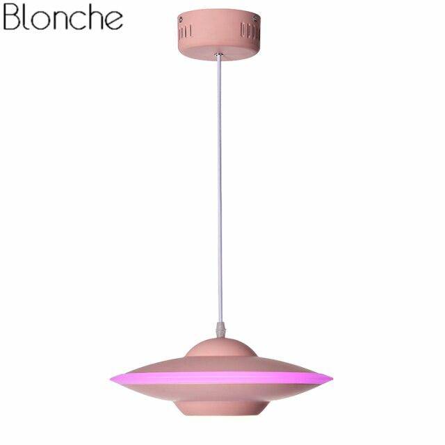 Suspension design LED avec abat-jour soucoupe métal Industriel