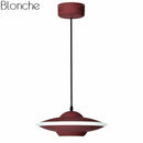 Suspension design LED avec abat-jour soucoupe métal Industriel